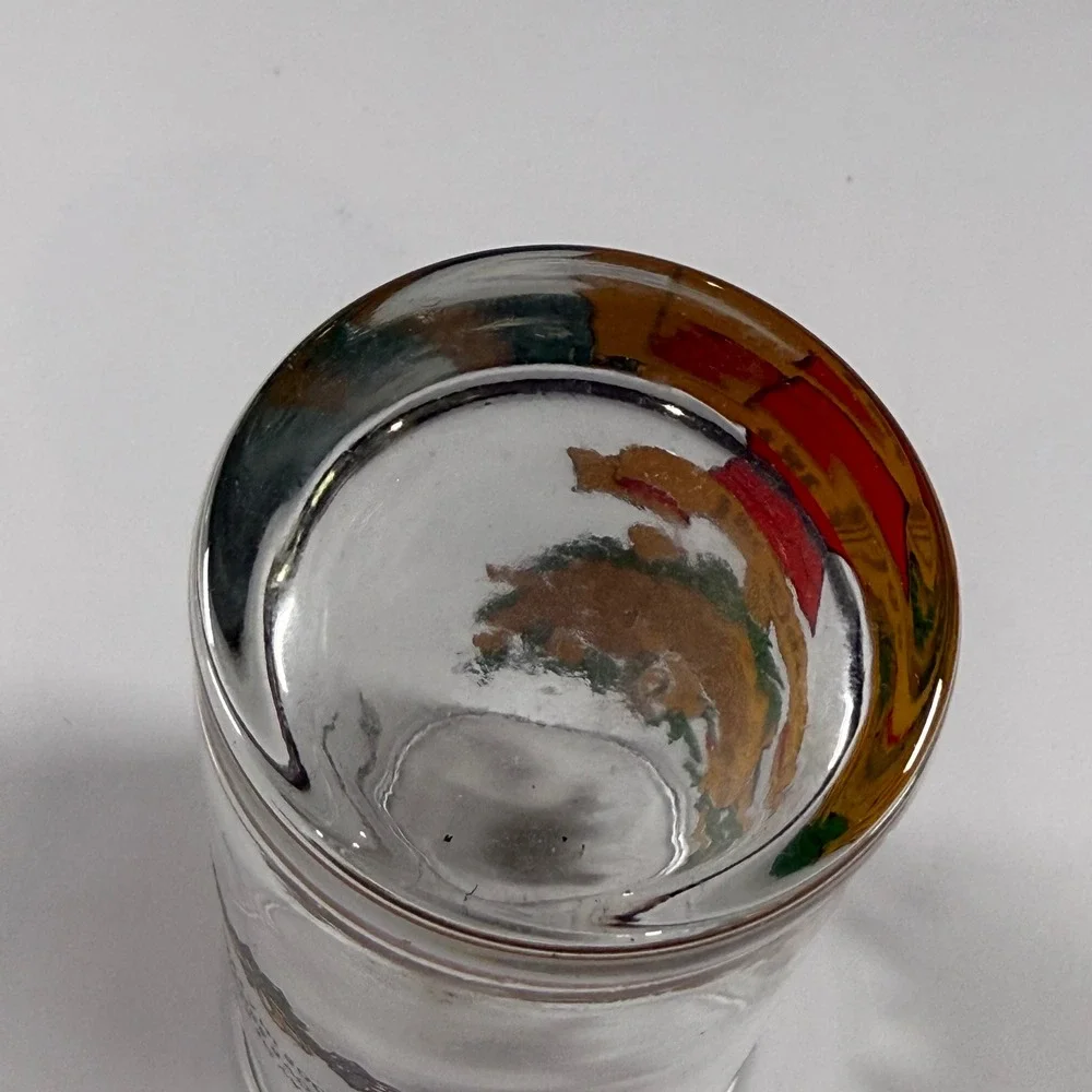VTG 12 Days of Christmas Glass 1st Day Partridge Pear Tree Clear Holiday Tumbler